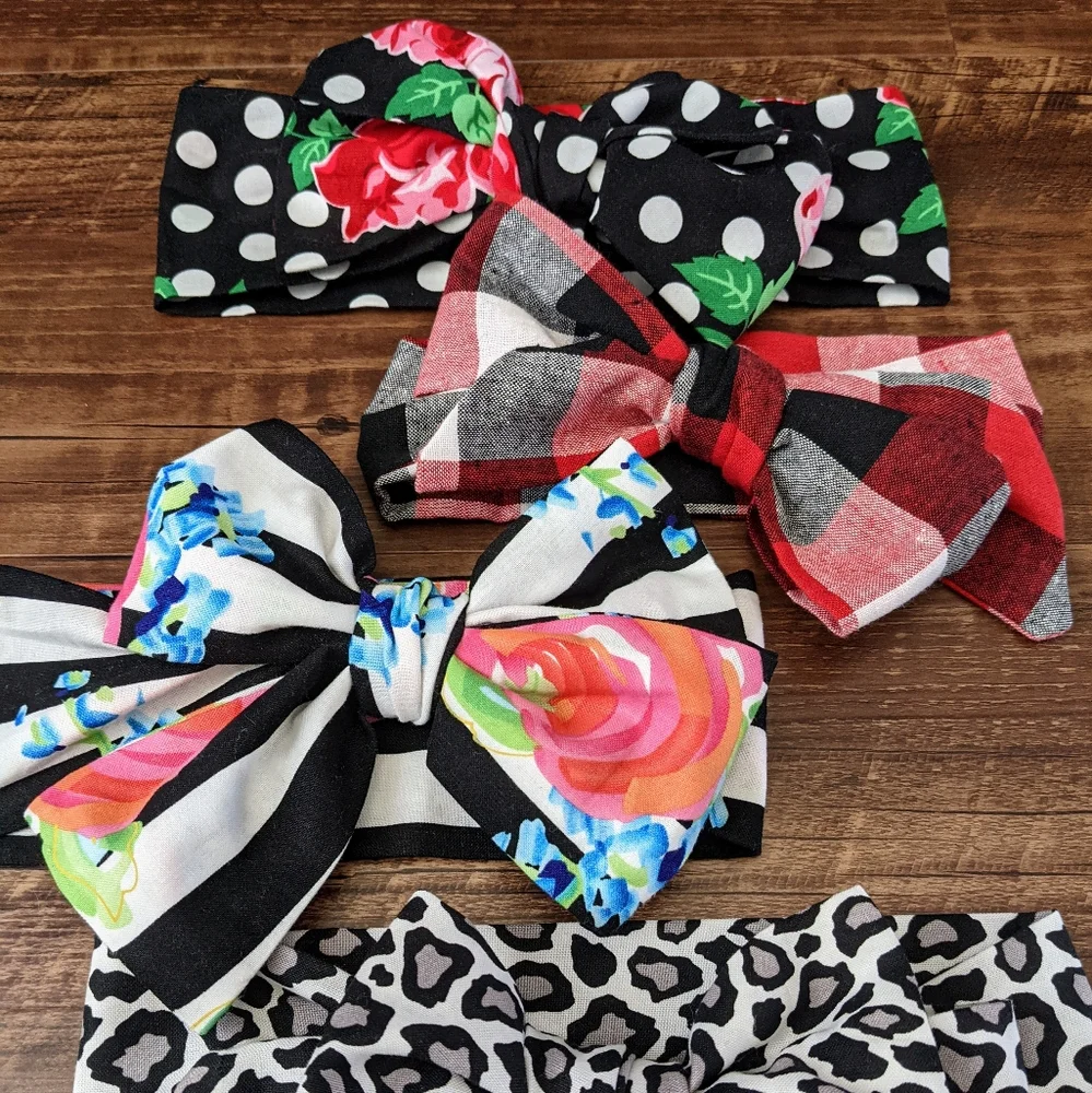Set of 4 Baby Toddler Headwrap Bows